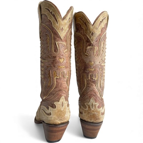 Corral Leather Western Cowgirl Snip Toe Boots Women's 6.5 M - Picture 9 of 16